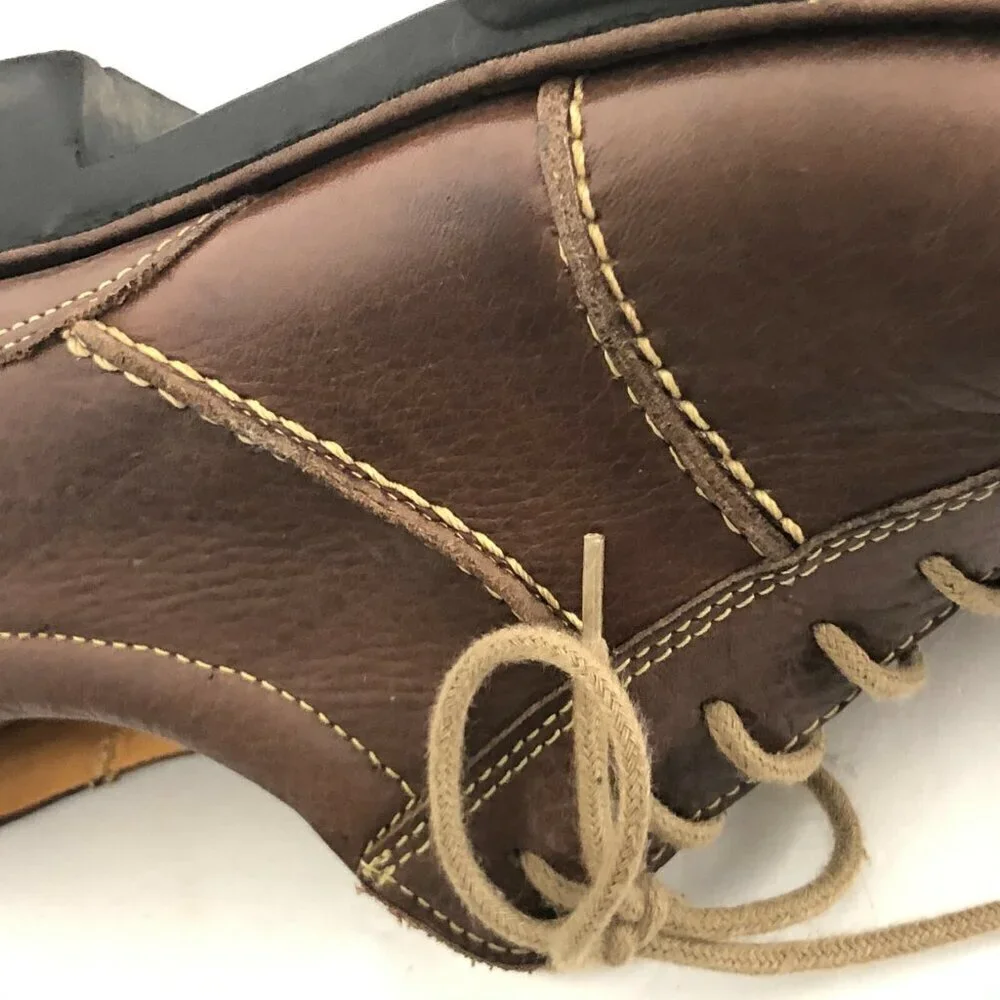 SANDRO Leather Oxfords Men's size 10 D Brown Square Toe Lace Up